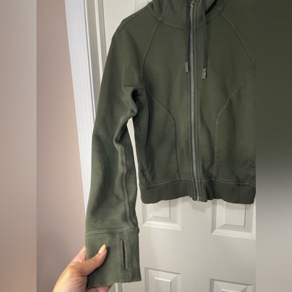 Lululemon Huddle & Hustle Hoodie Active Camo Green size 6 - Picture 4 of 9